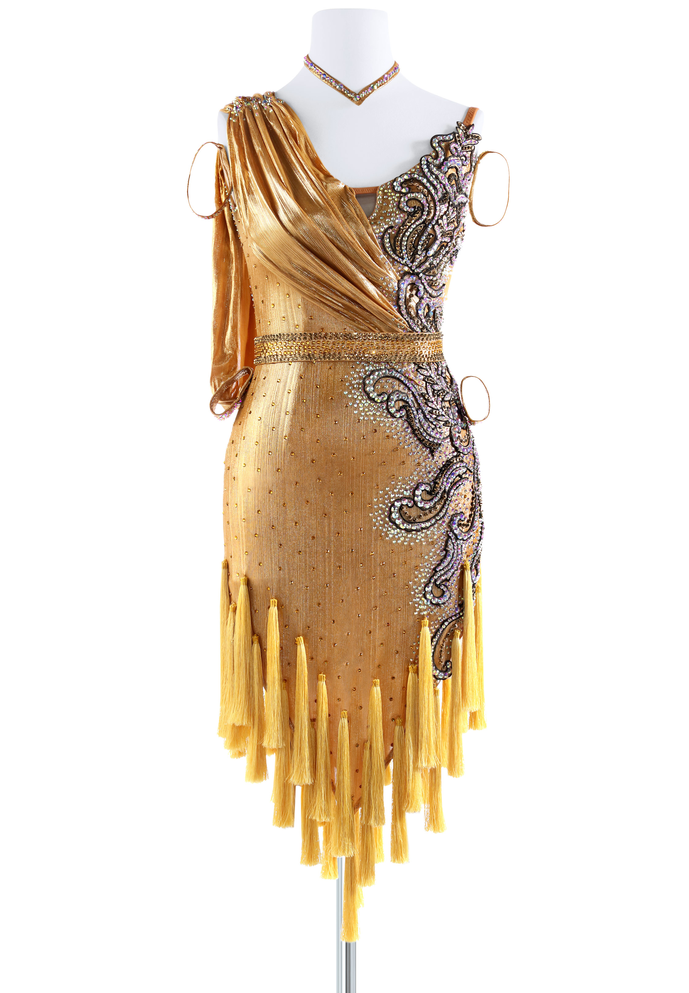 Metallic Tassel Latin Dress BA-VSL030