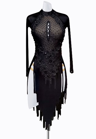 Midnight Flower Latin Dress AM-L3020