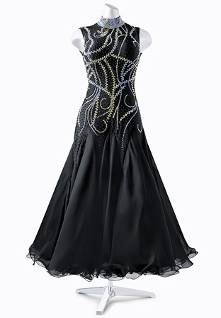 Midnight Swirl Ballroom Gown RPB22703