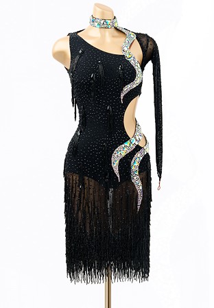 Midnight Wave Latin Dress AD-L2943