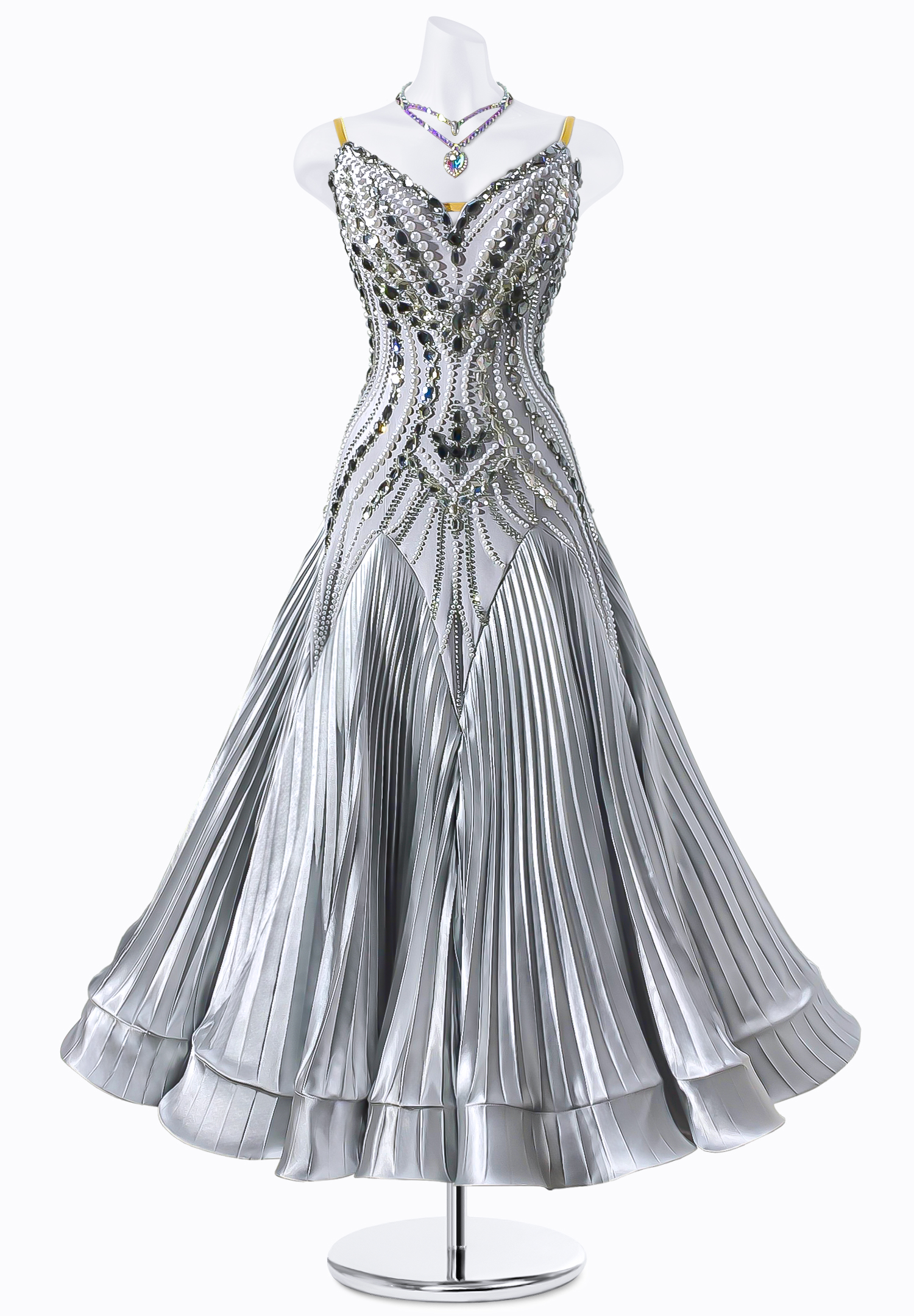 Misty Pleats Ballroom Gown JT-B5005