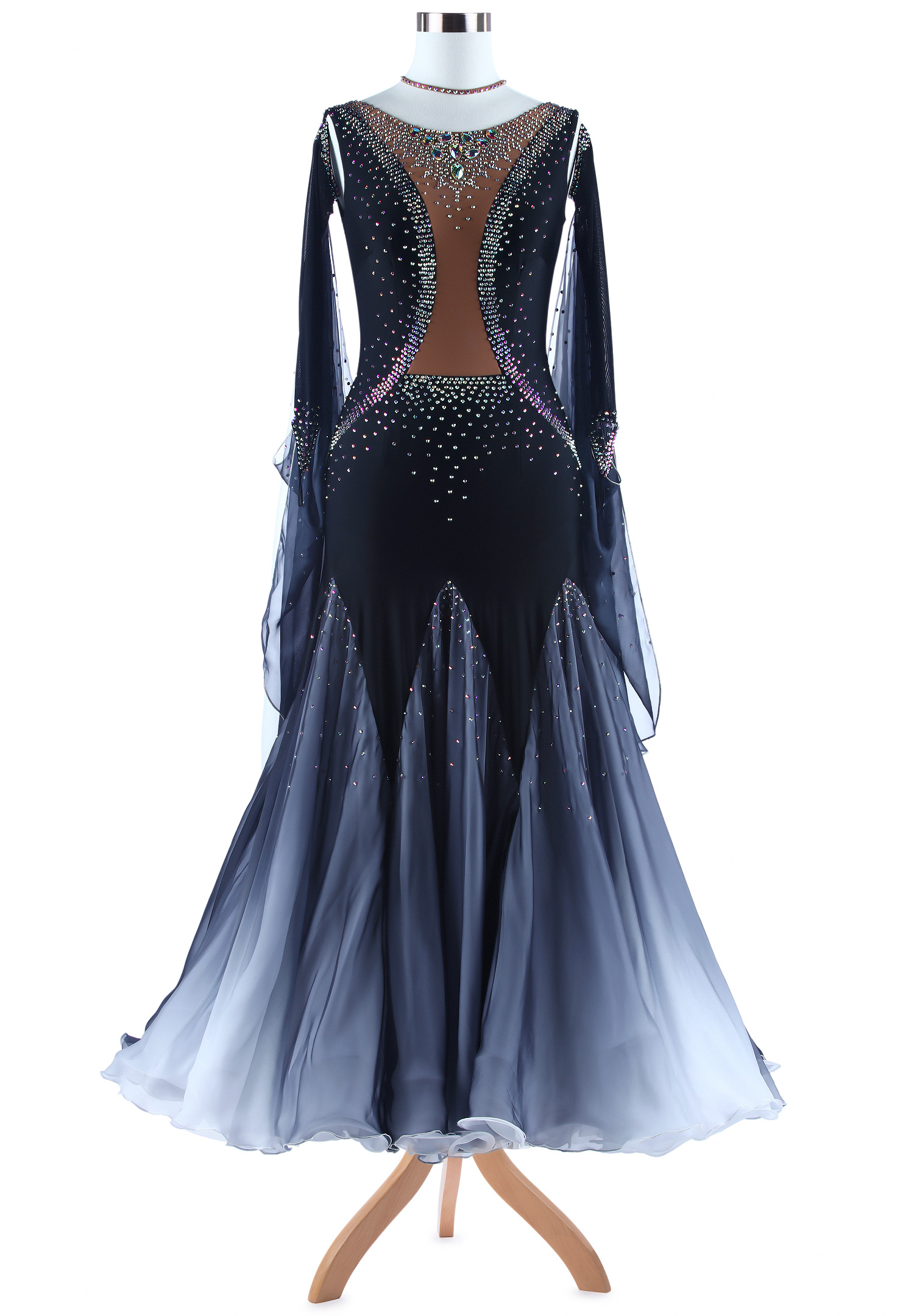 Modern Gradient Ombre Ballroom Smooth Dance Dress VN A5323