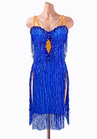 Navy Twirl Latin Dress AM-L3792
