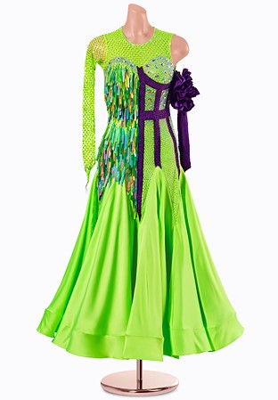 Neon Fishnet Ballroom Gown PR-B240042