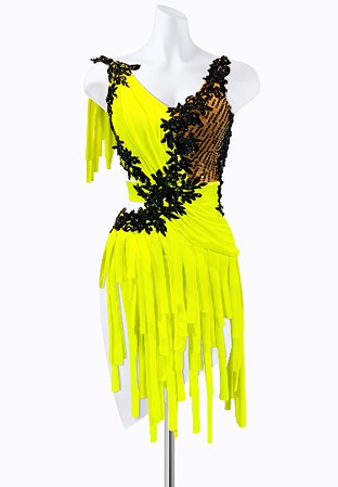 Neon Flower Latin Dress PR-L225209