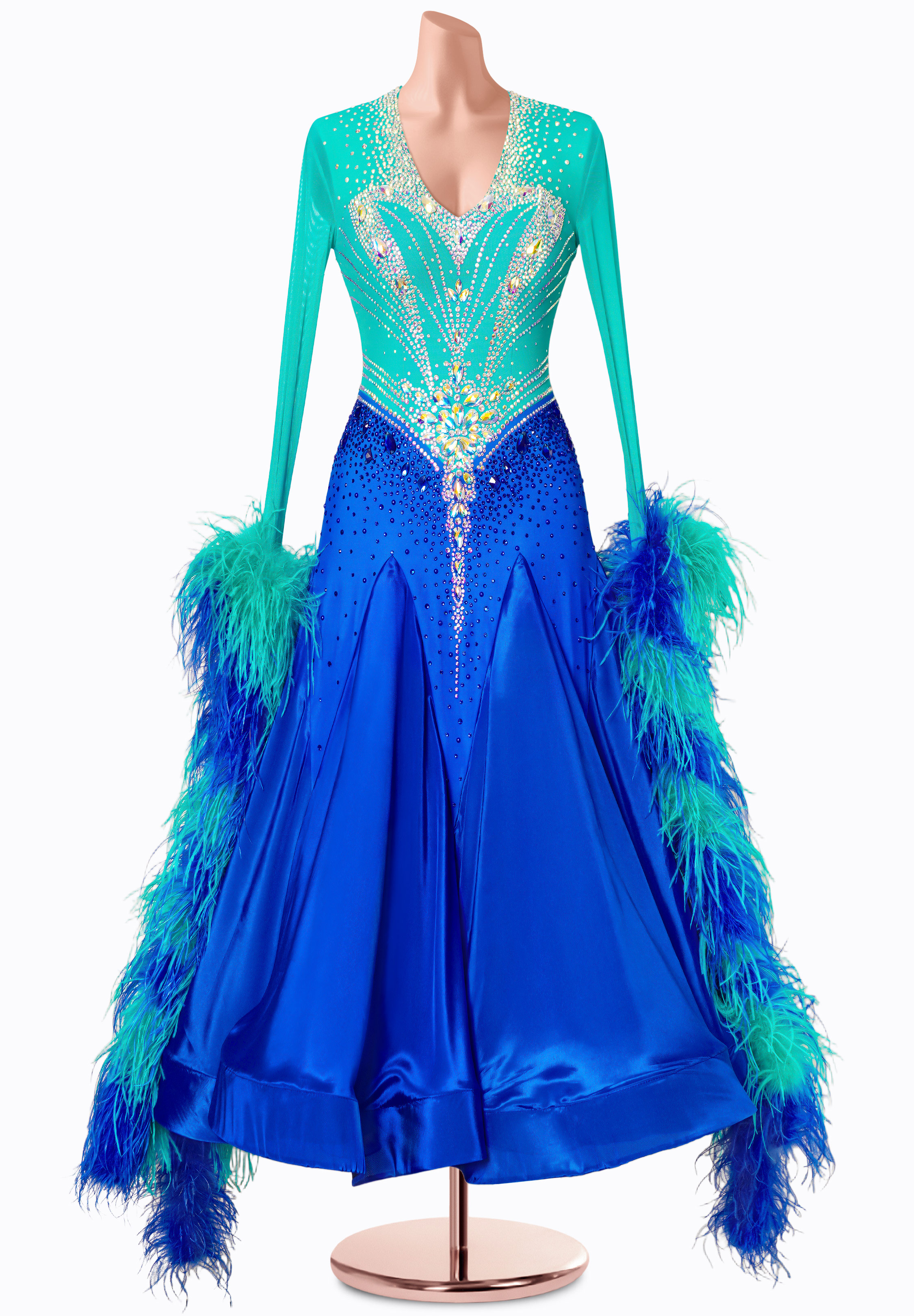 Oceanic Grace Ballroom Gown MF-B0526