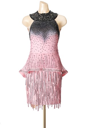 Ombre Crystal Peplum Latin Costume PCWL19025