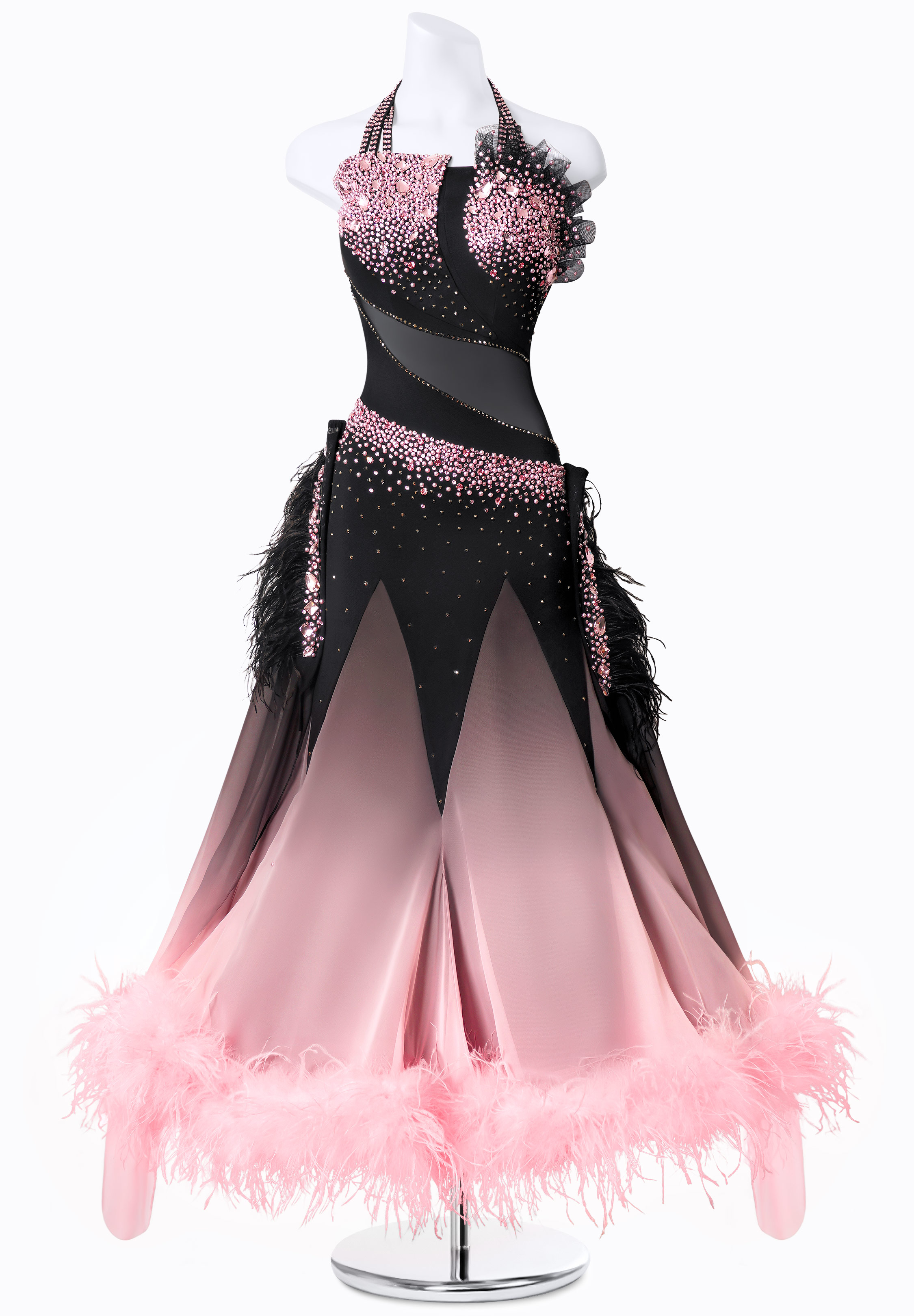 Ombre Frill Ballroom Gown MF-B0240