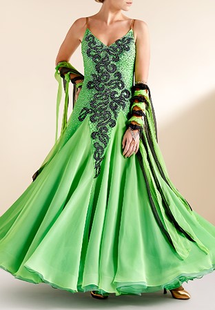 Ornate Totem Crystal Ballroom Dress BWMDE-101