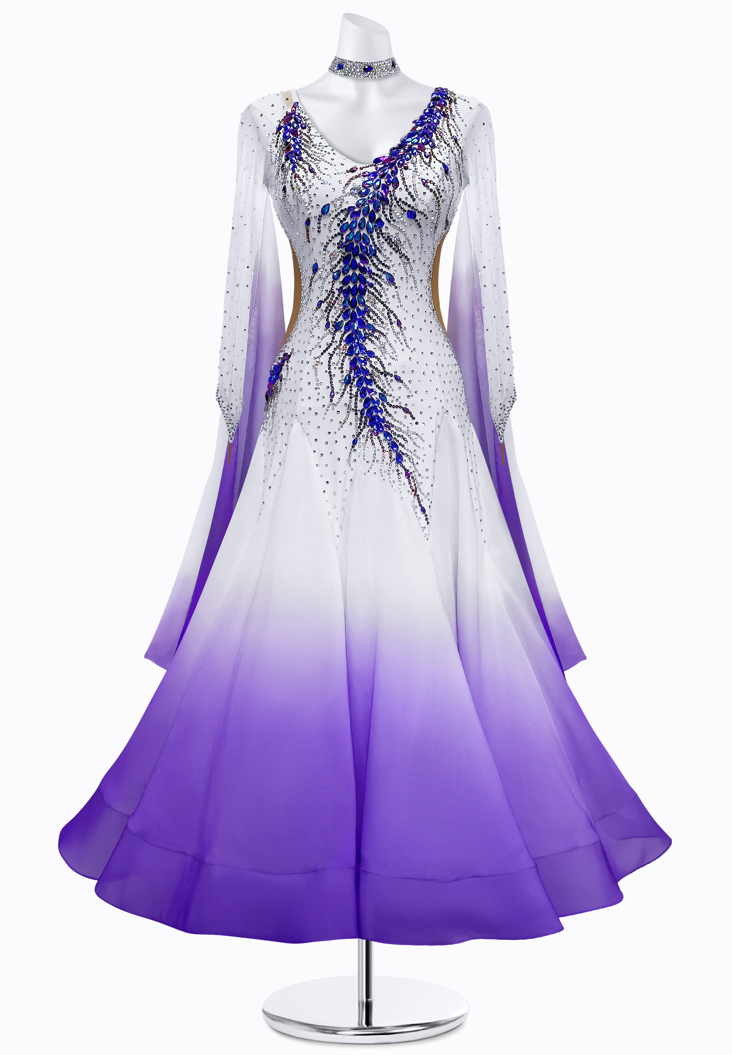 Amethyst Feather Ballroom Gown PR-B250049