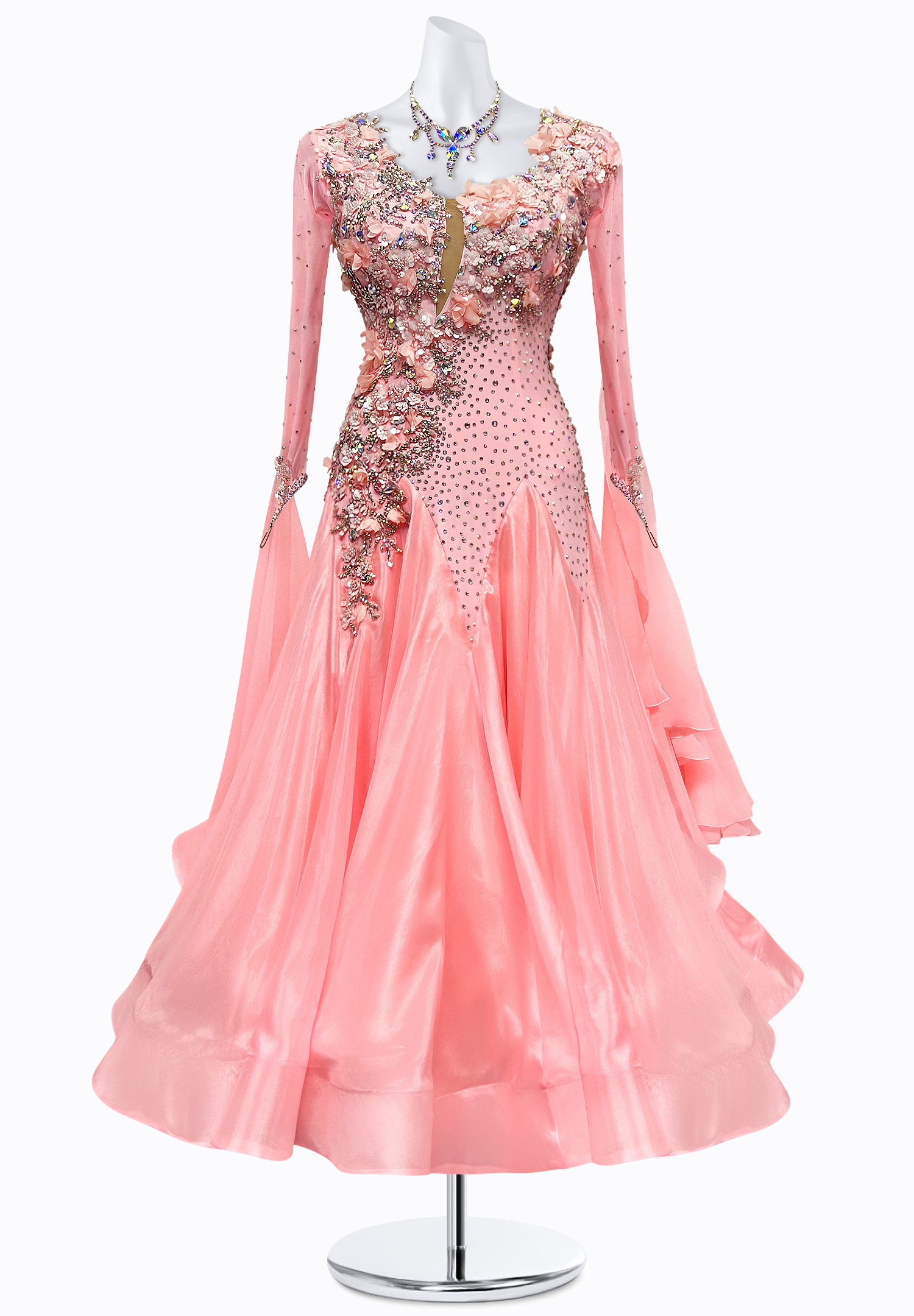 Coral Whisper Ballroom Gown PR-B250056