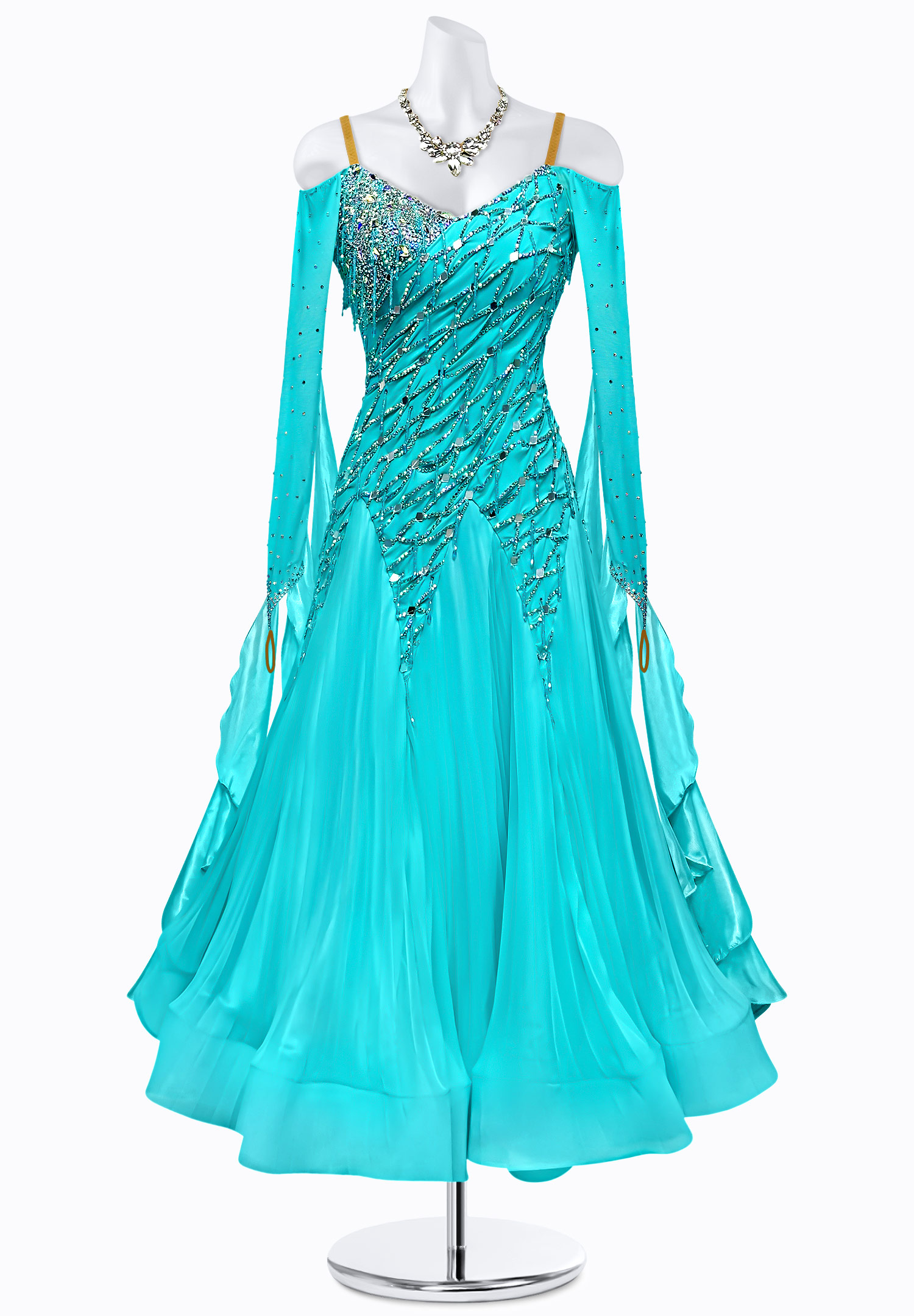 Glacial Twirls Ballroom Gown PR-B250058