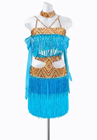 Sky Fringe Latin Dress PR-L250002