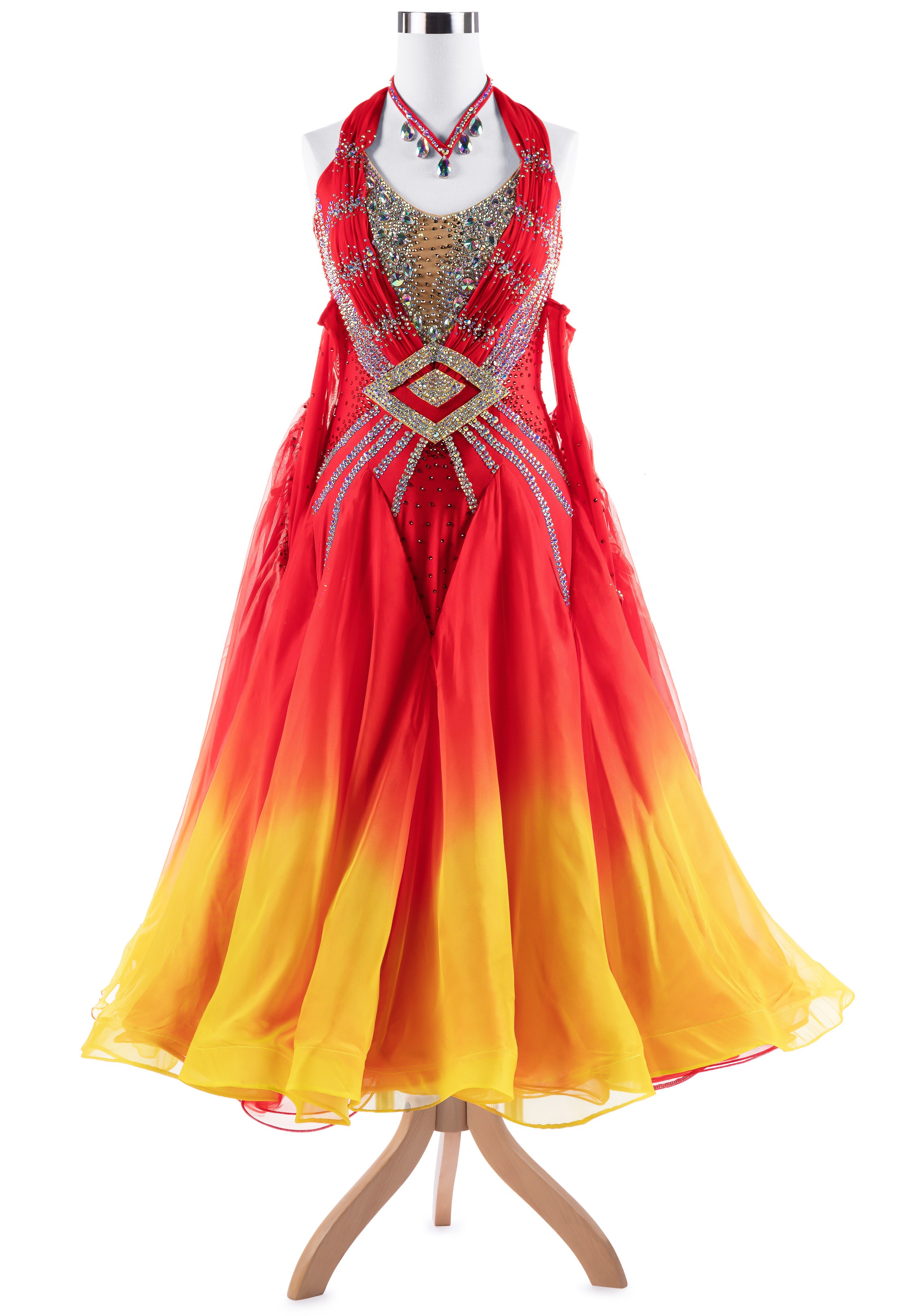 Passionate Shading Halterneck Ballroom Dress A5397 International Ballroom