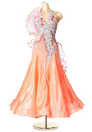 Peach Dream Studded Ballroom Gown PCWB19101