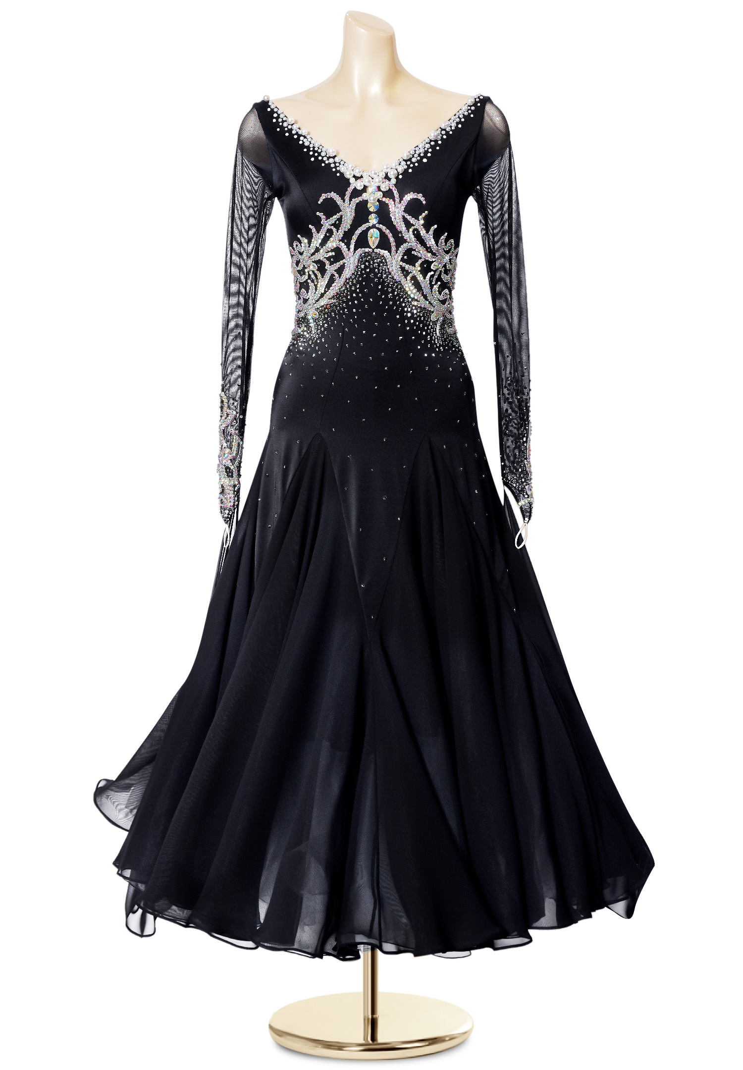 Pearl Neckline Ballroom Dance Dress PC-WB19001