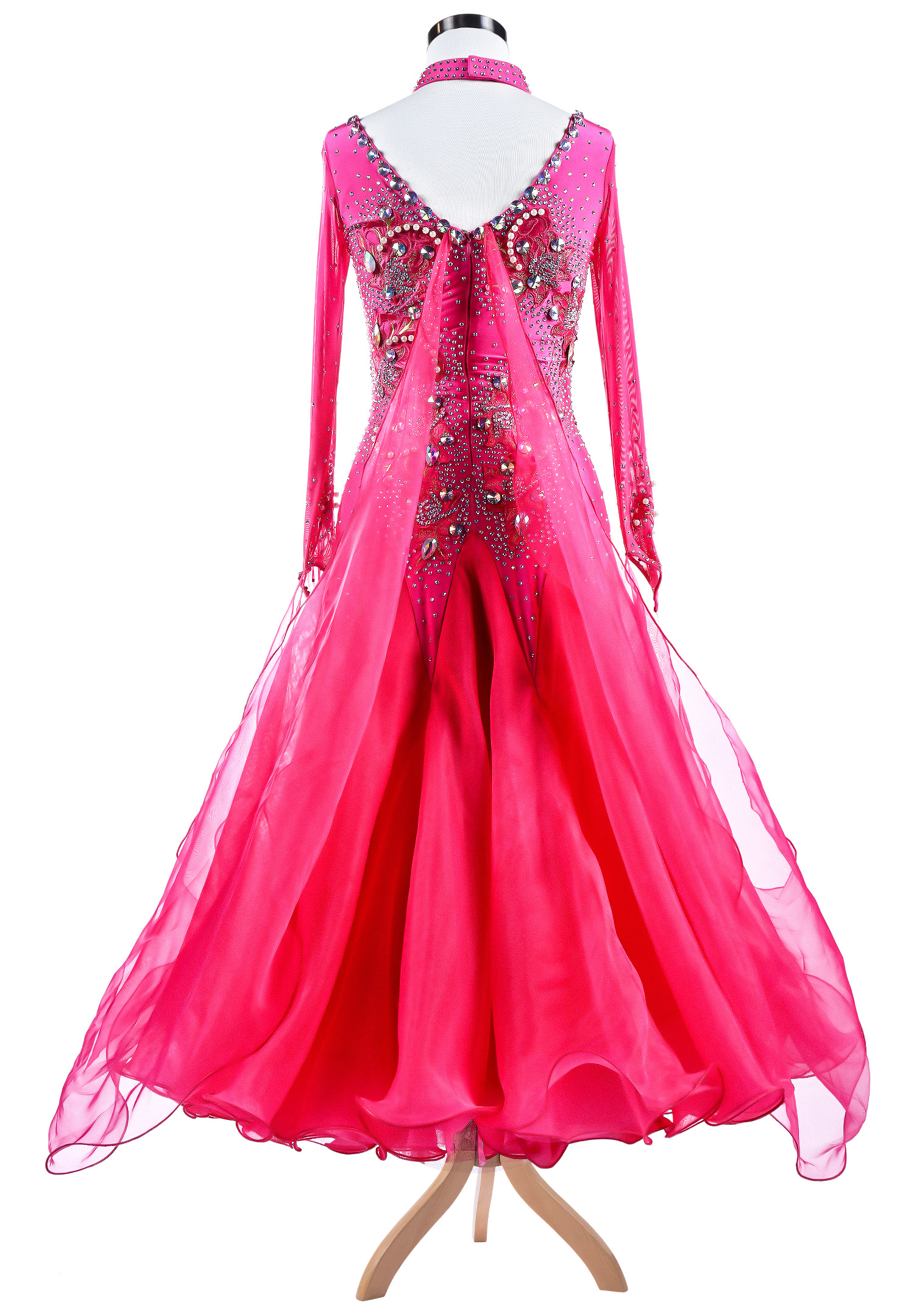 Pearl Rose Embroidered Ballroom Competition Dress A5290 | Ballroom Smooth