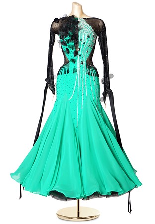 Petal Rain Sheer Ballroom Dress PCWB19079