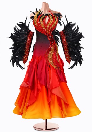Phoenix Flame Ballroom Gown TID-BM1280