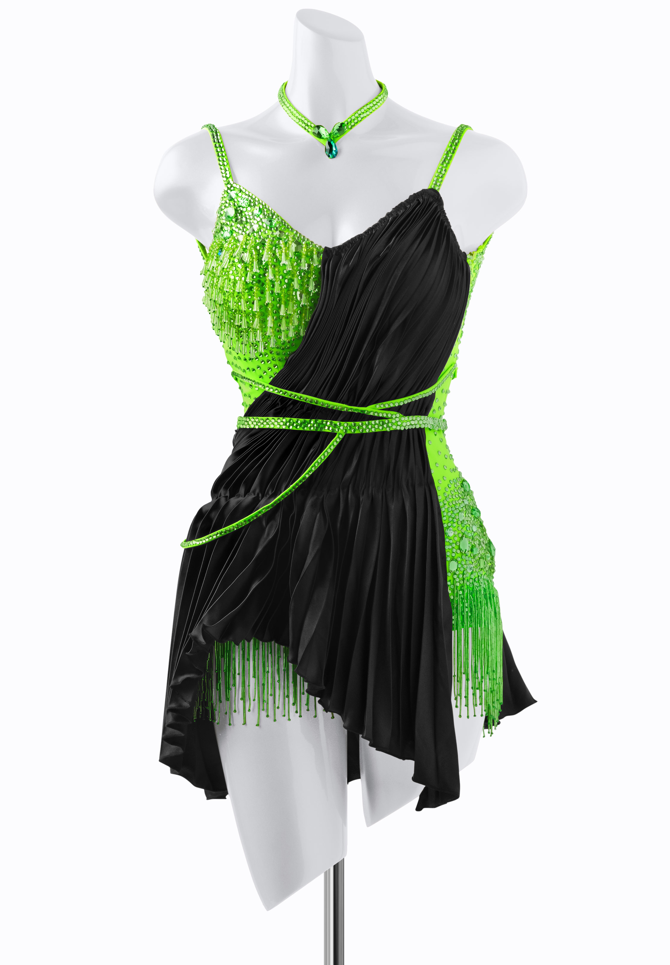 Pleated Emotion Latin Dress PR-L225116