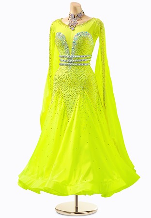 Pleated Floats Ballroom Gown ADB2923