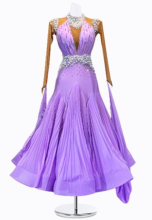 Pleated Pearl Ballroom Gown PR-B210059