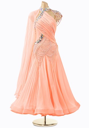 Pleated Sunrise Ballroom Gown AD-B2950