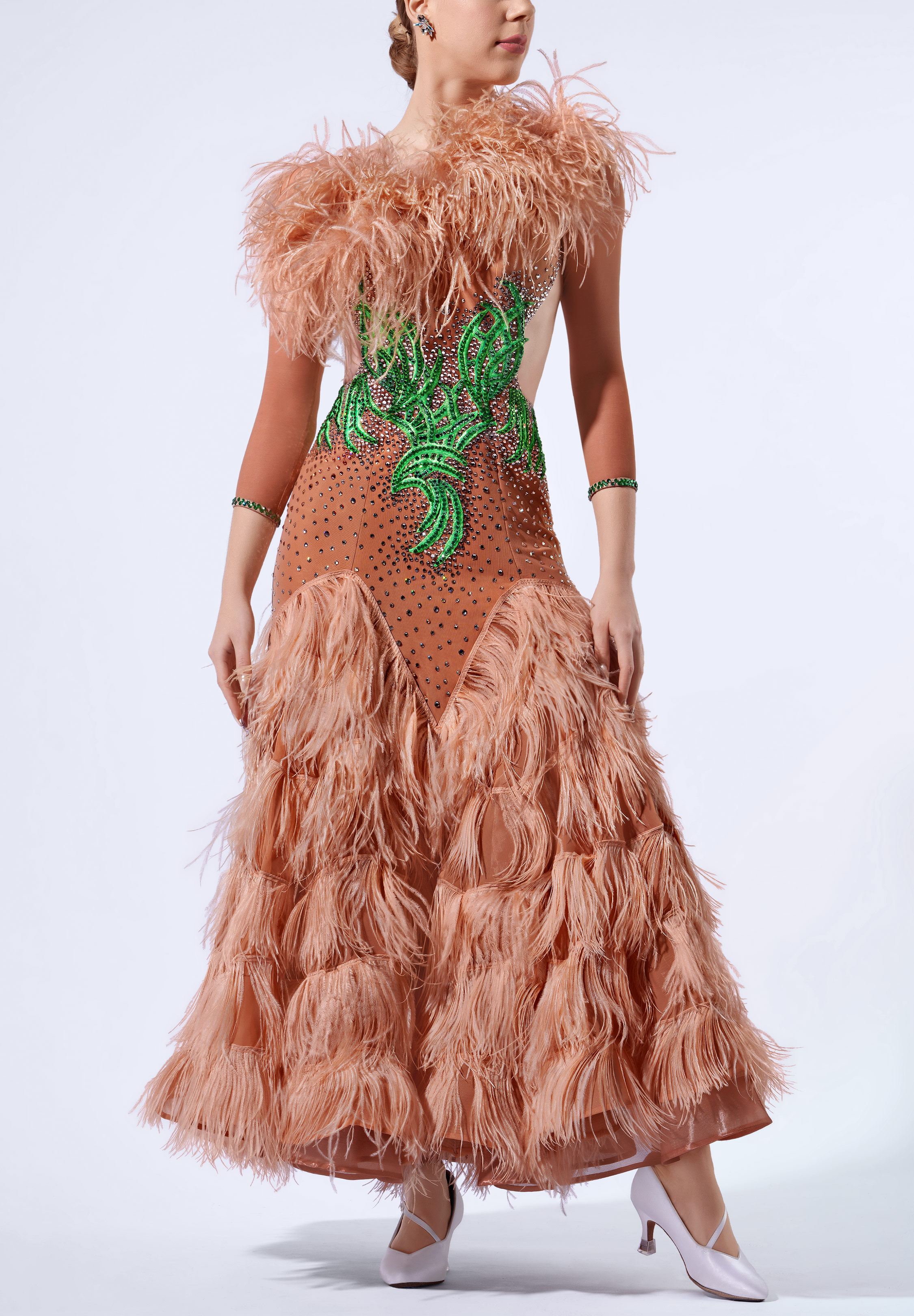 Sage Sand Ballroom Gown RS-B250023