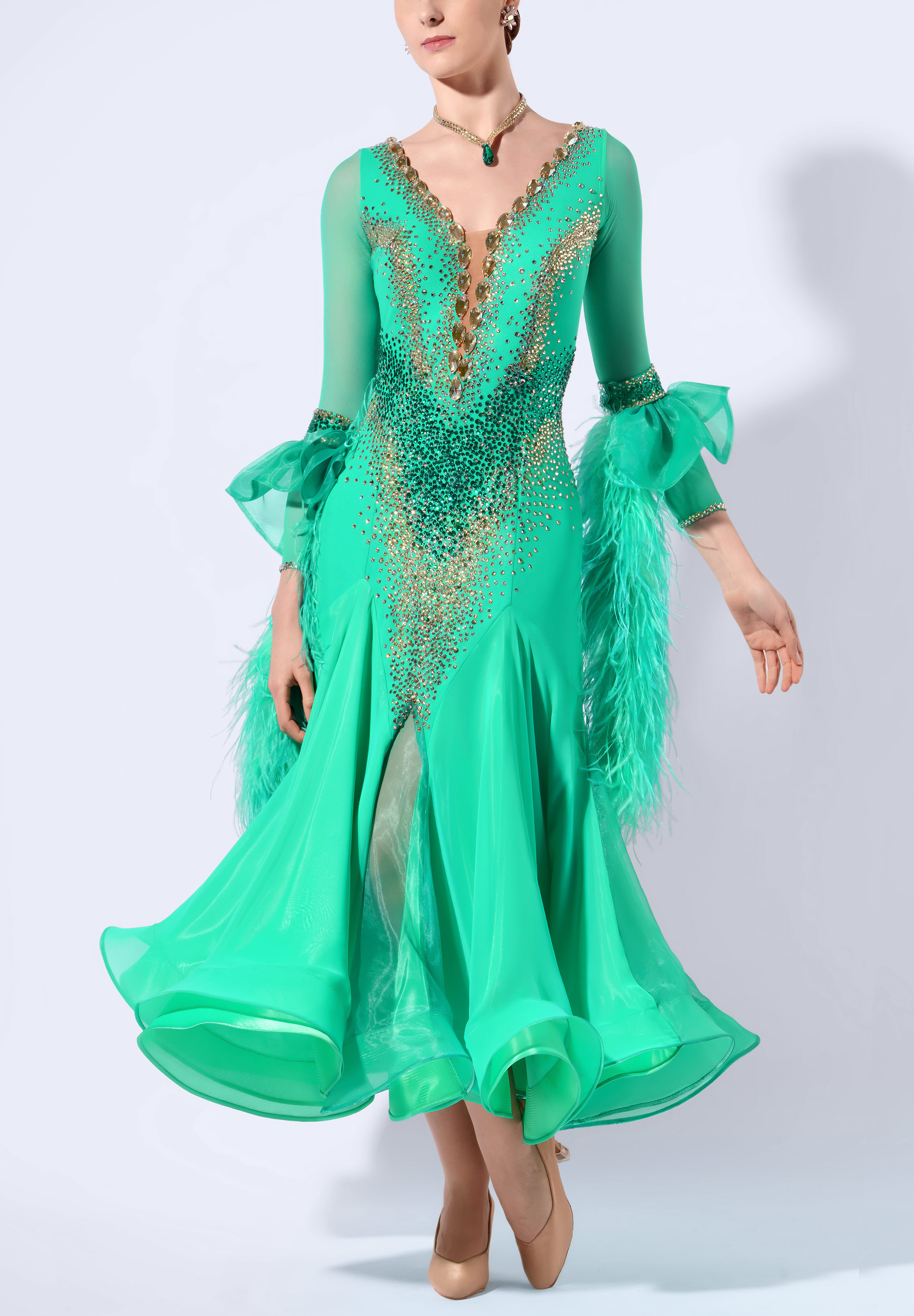 Jungle Gem Ballroom Gown RS-B250031