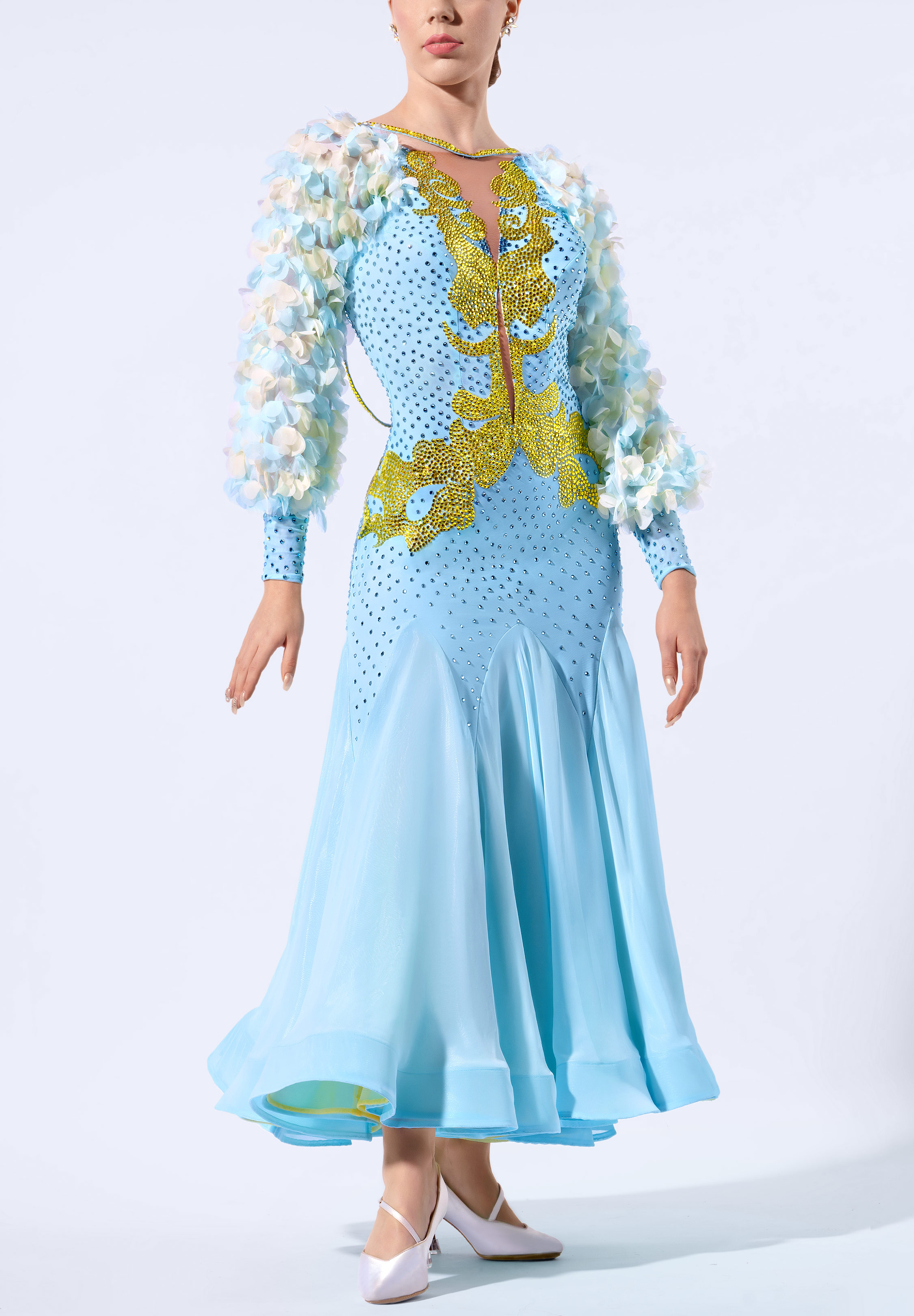 Frosted Bloom Ballroom Gown RS-B250036