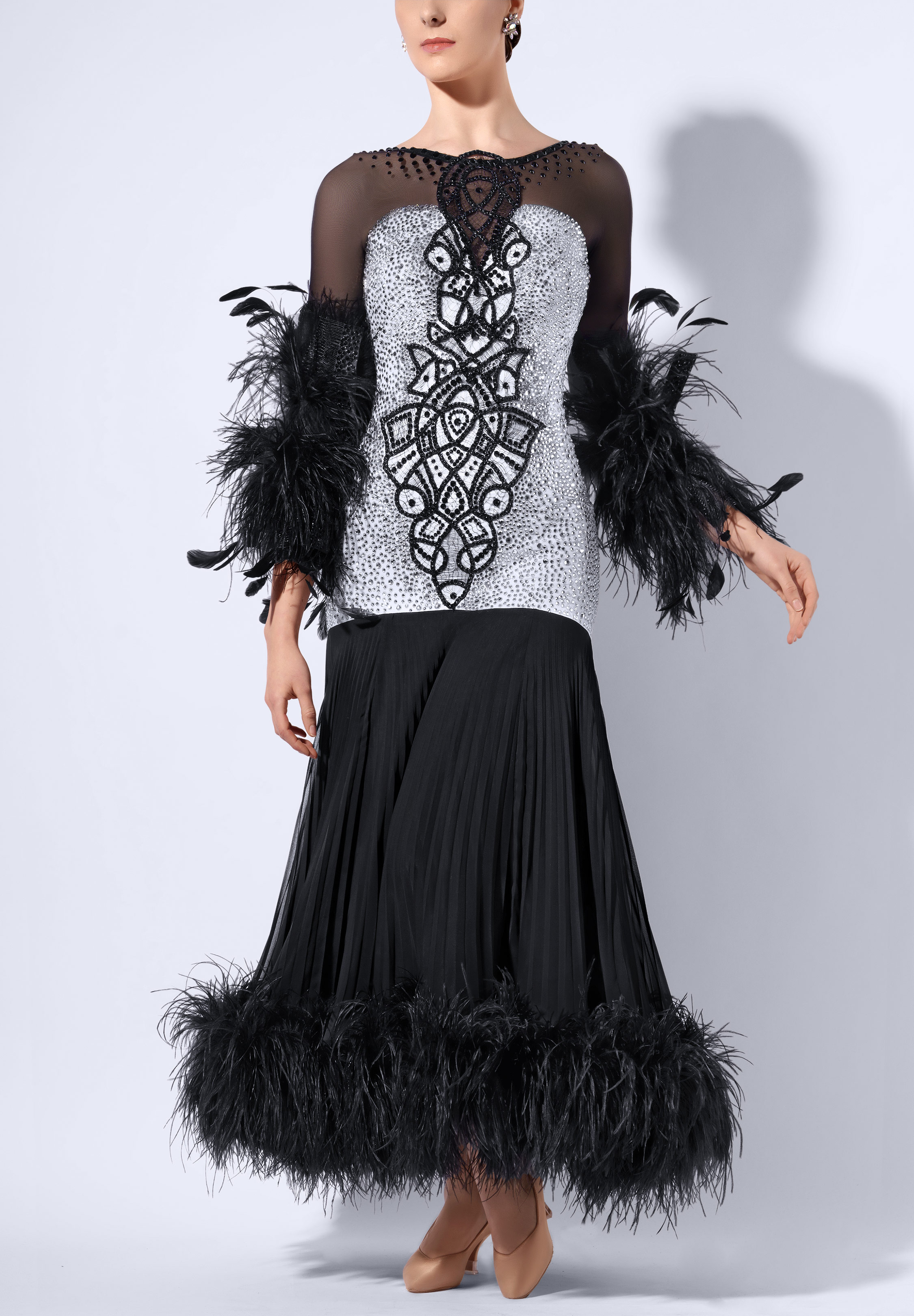 Silver Raven Ballroom Gown RS-B250037