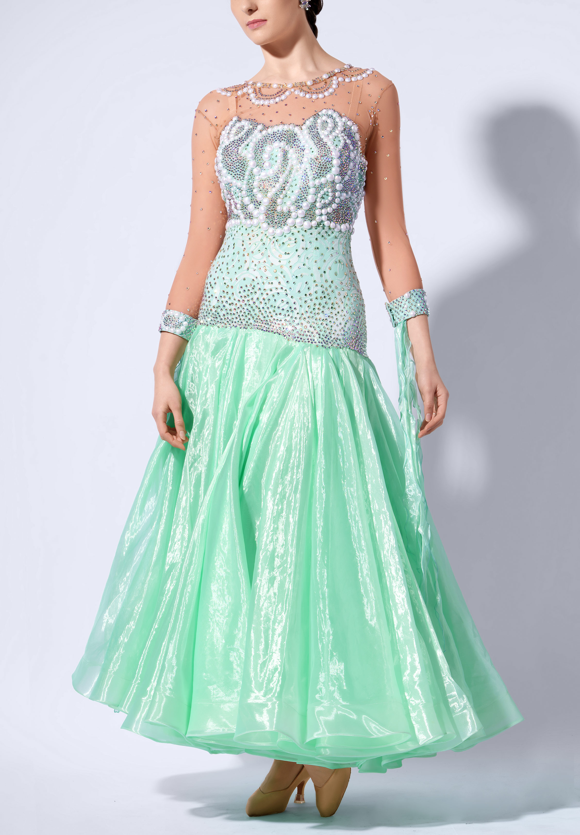 Pearl Luster Ballroom Gown RS-B250040