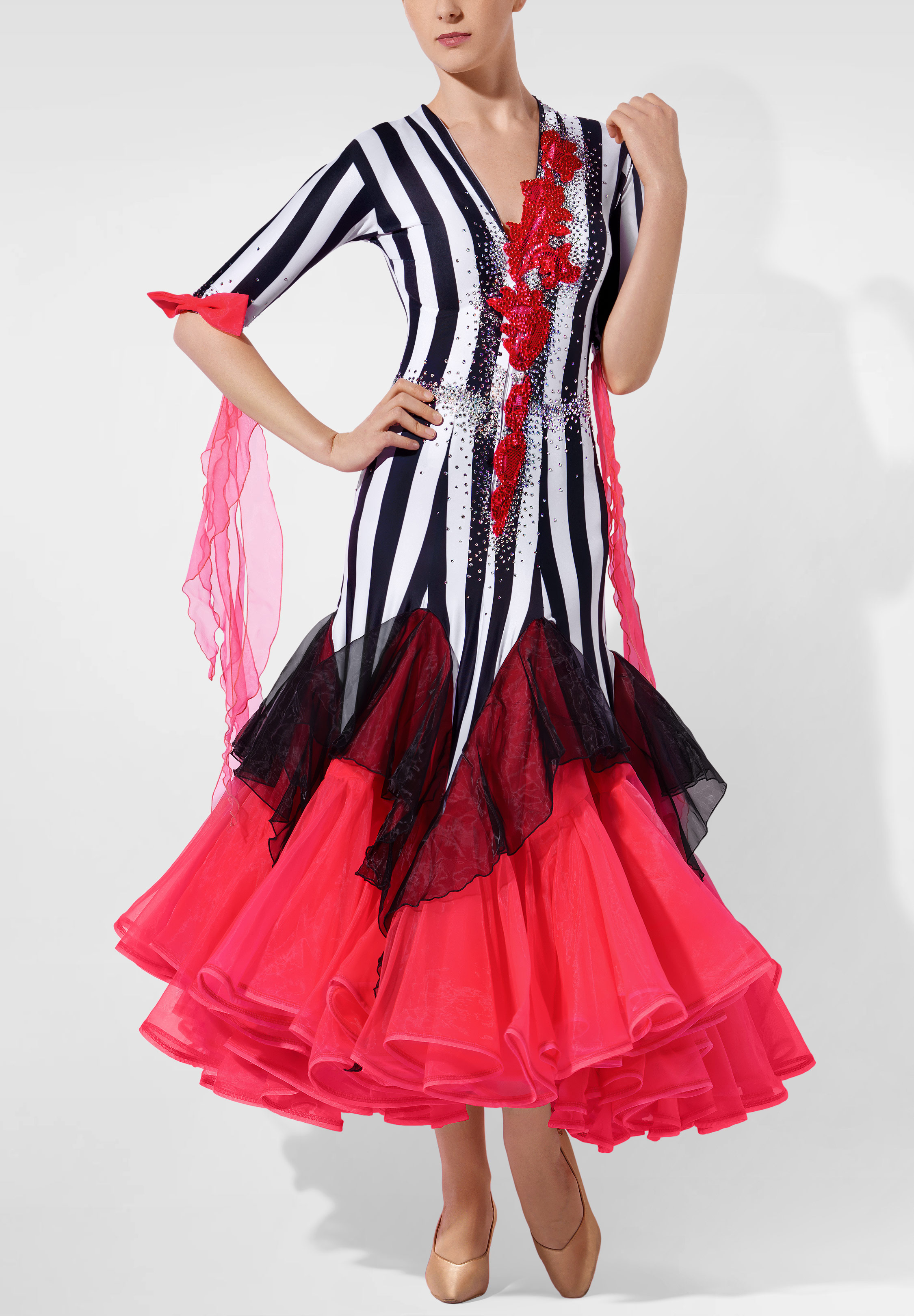 Starlit Stripes Ballroom Gown RS-B250050