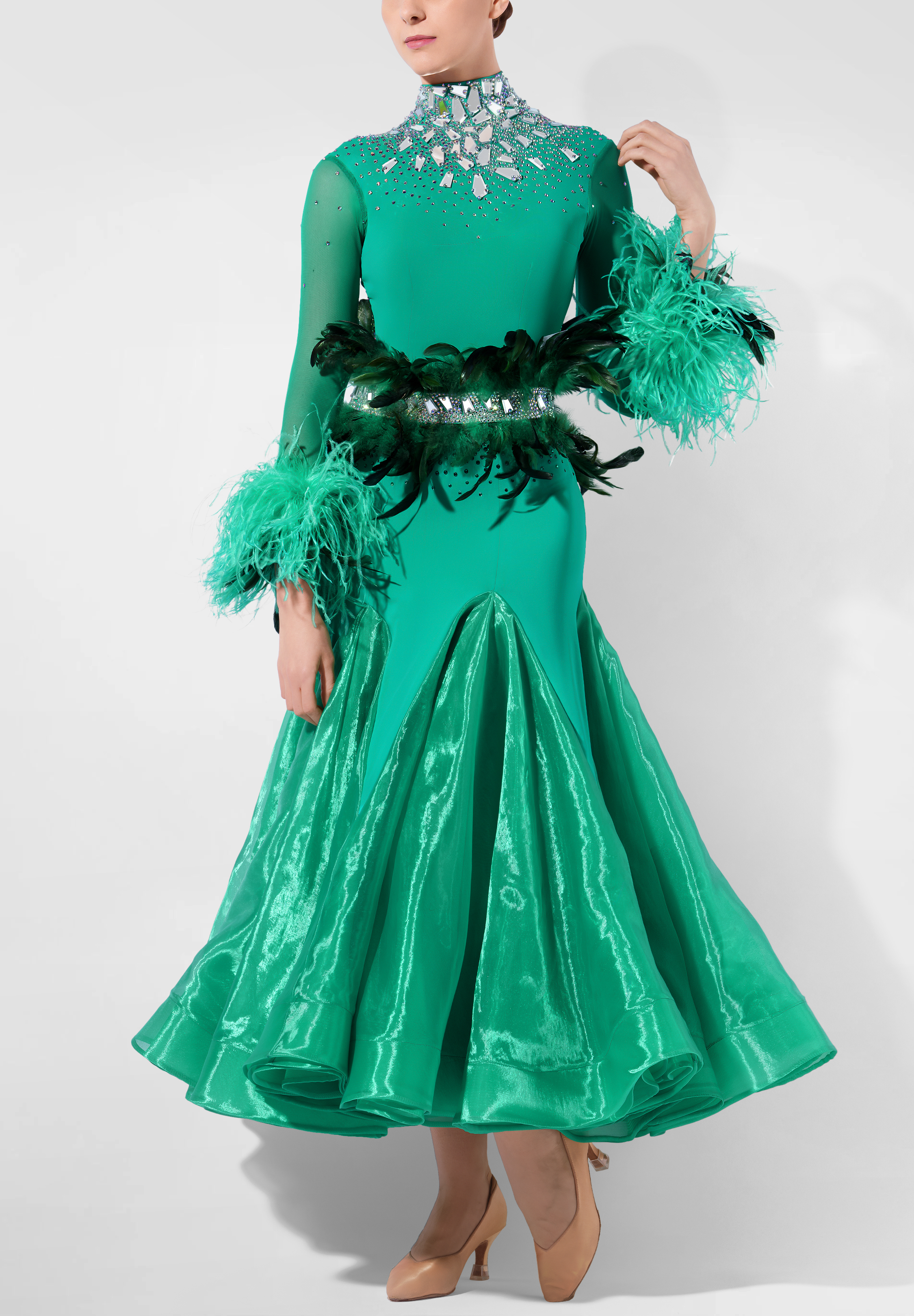 Tropical Wing Ballroom Gown RS-B250053
