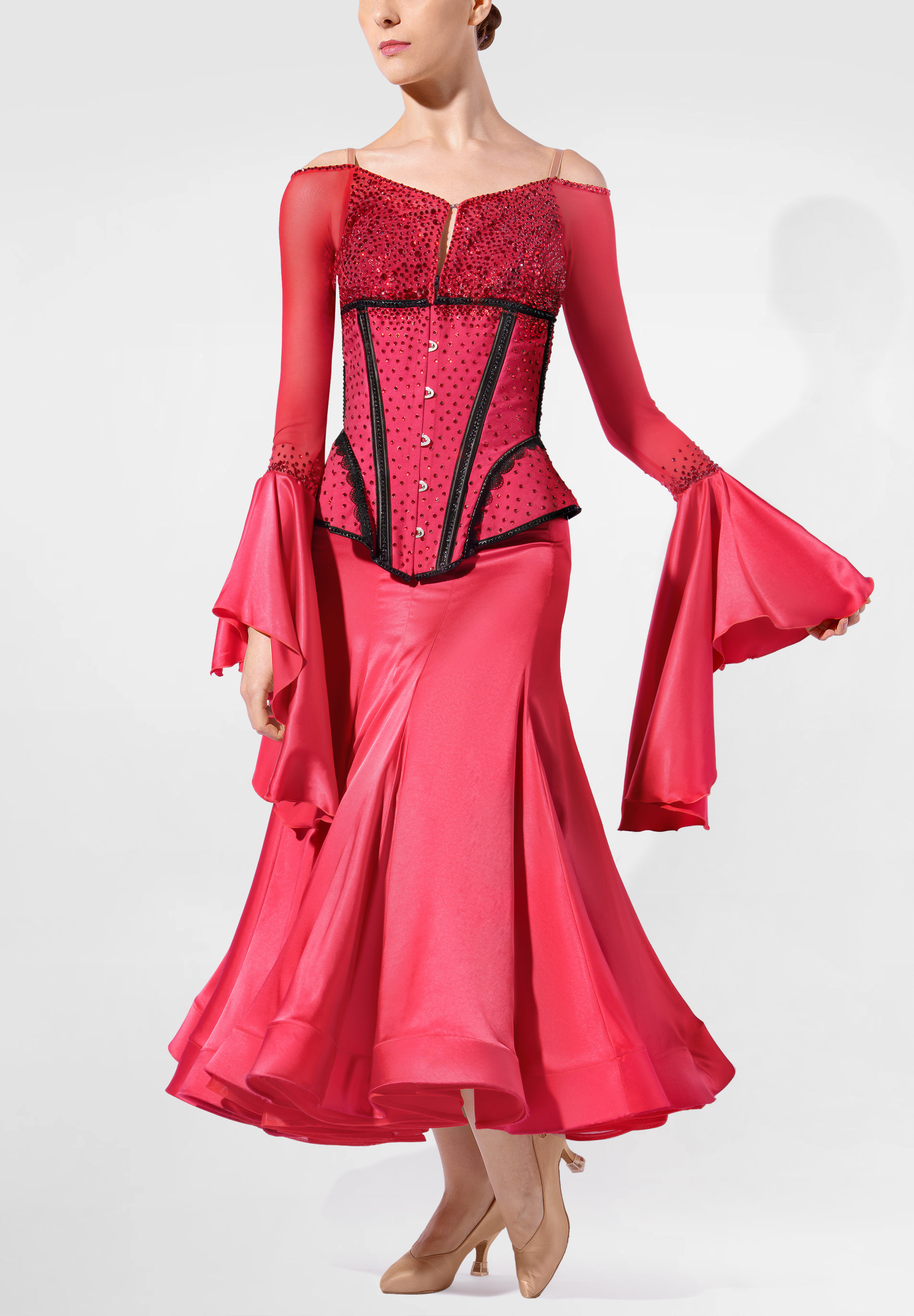 Crimson Reign Ballroom Gown RS-B250064