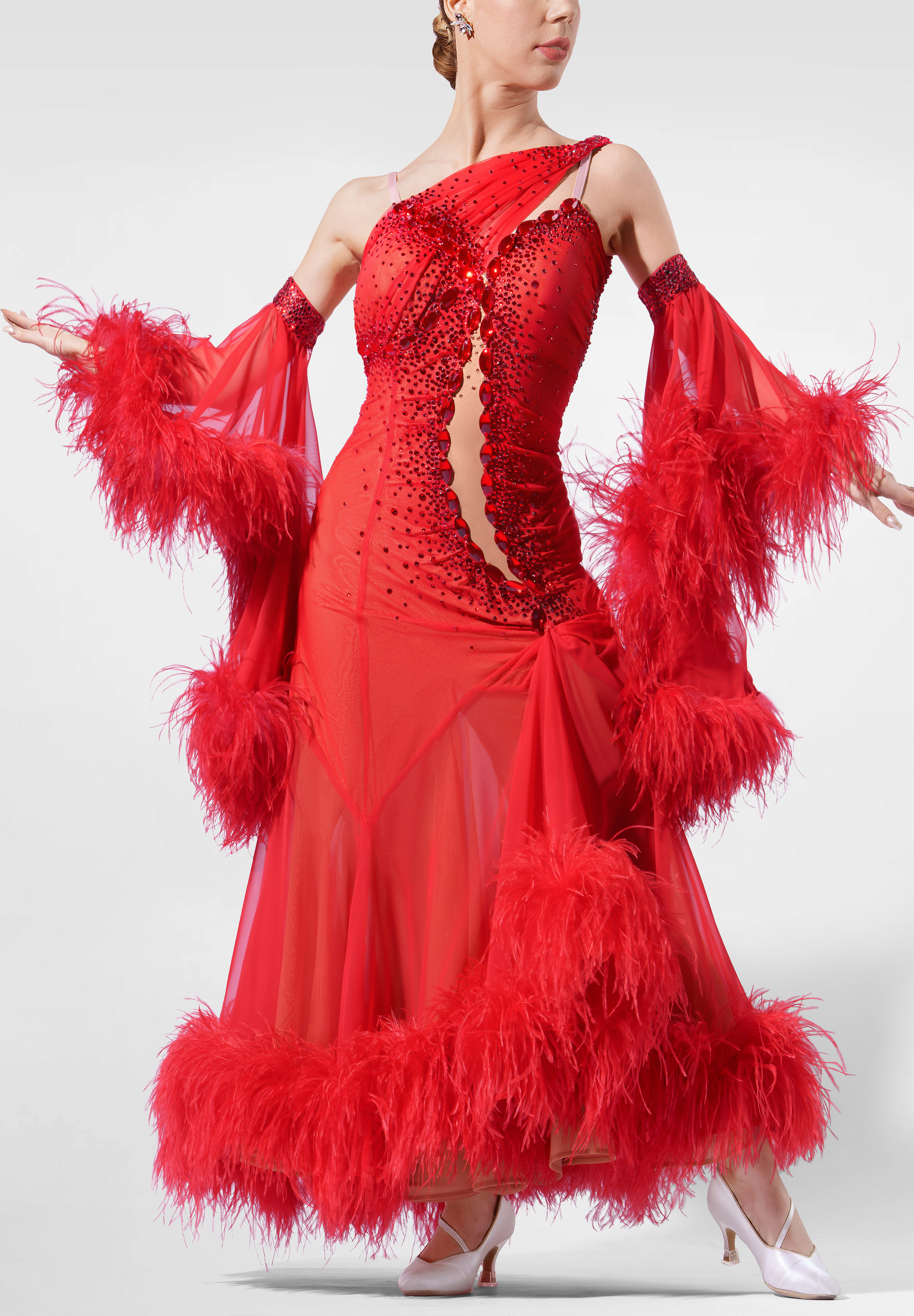 Crimson Phoenix Ballroom Gown RS-B250065