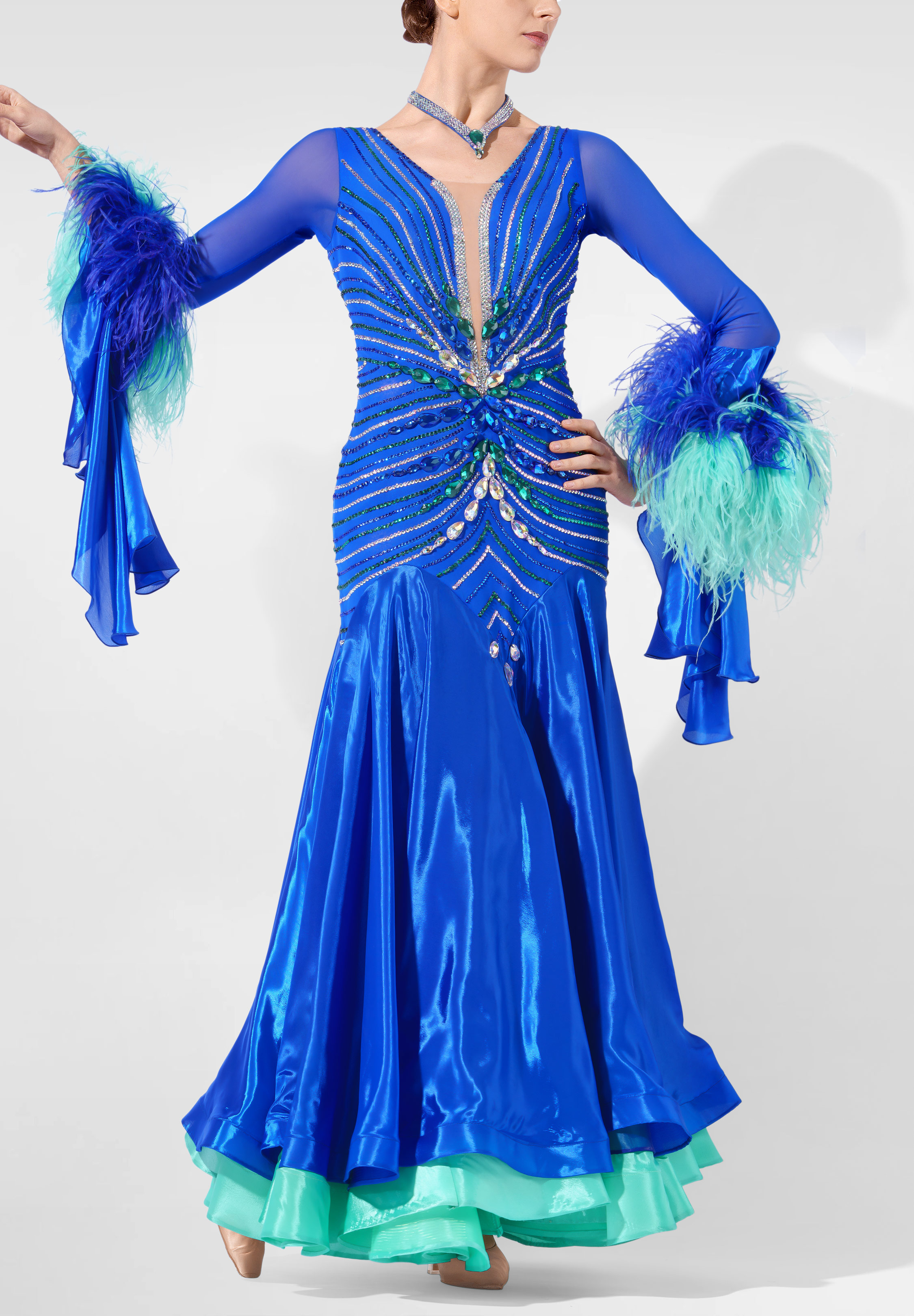 Lagoon Phoenix Ballroom Gown RS-B250066