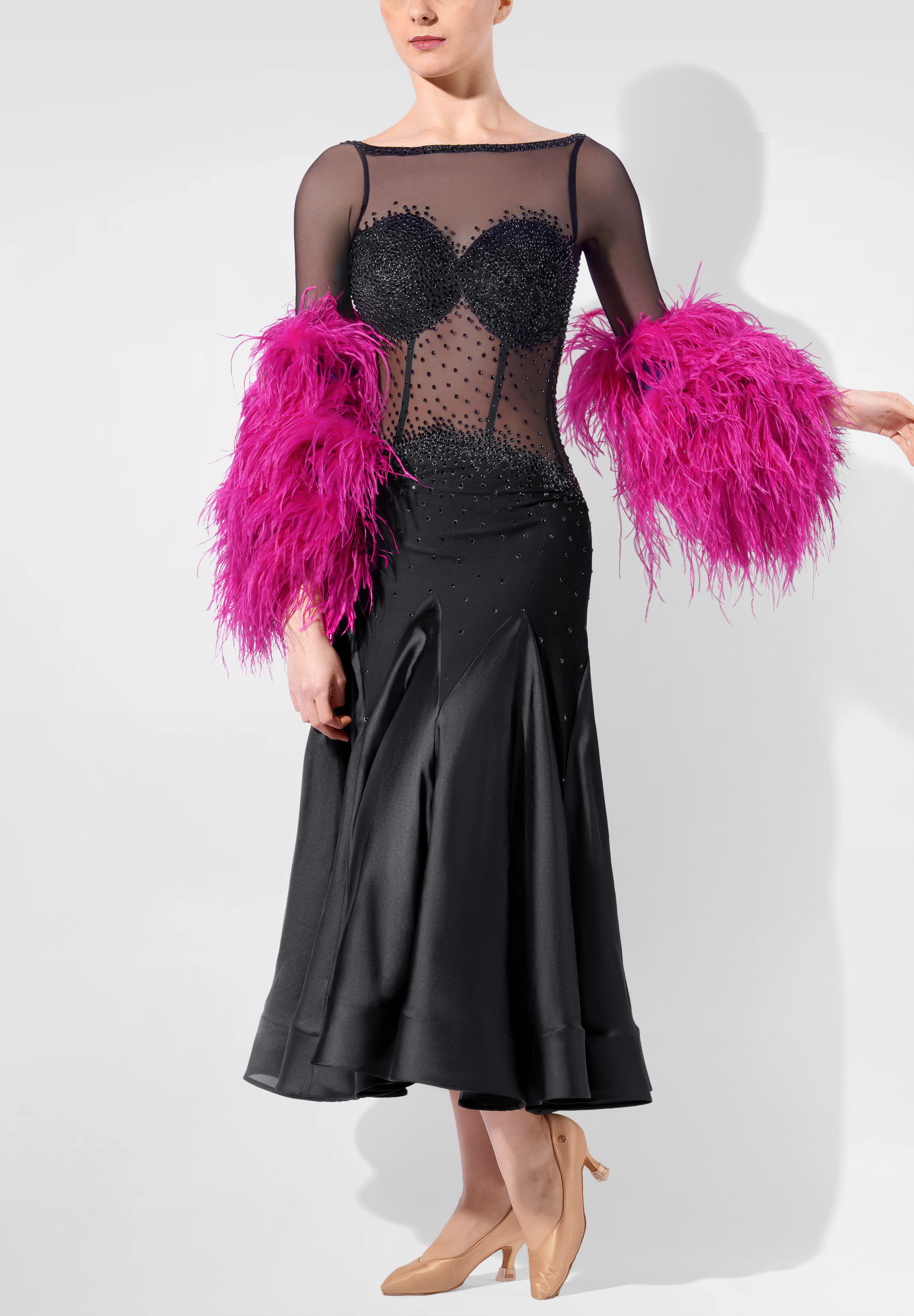 Fuschia Noir Ballroom Gown RS-B250069
