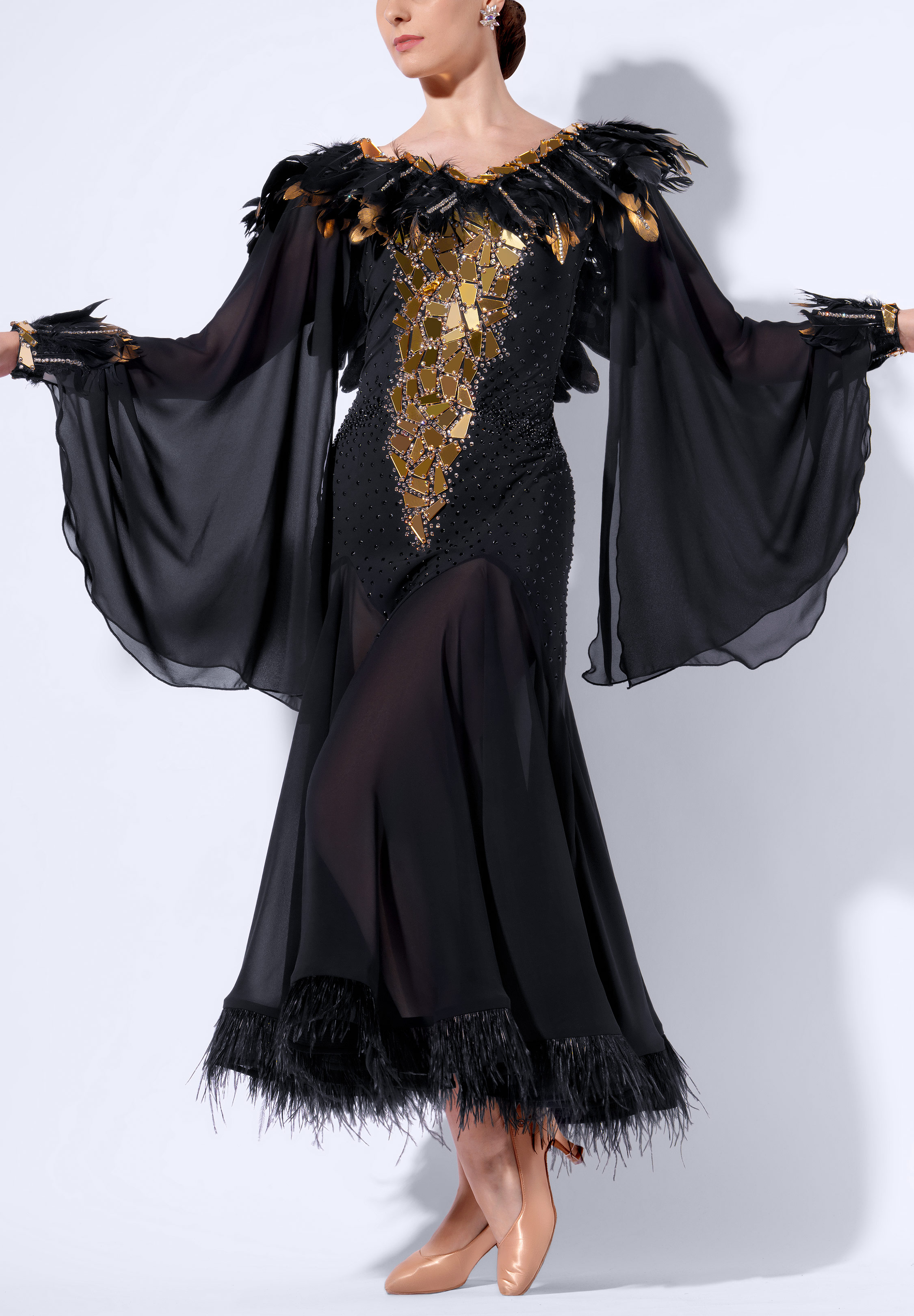 Black Phoenix Smooth Gown RS-S250014