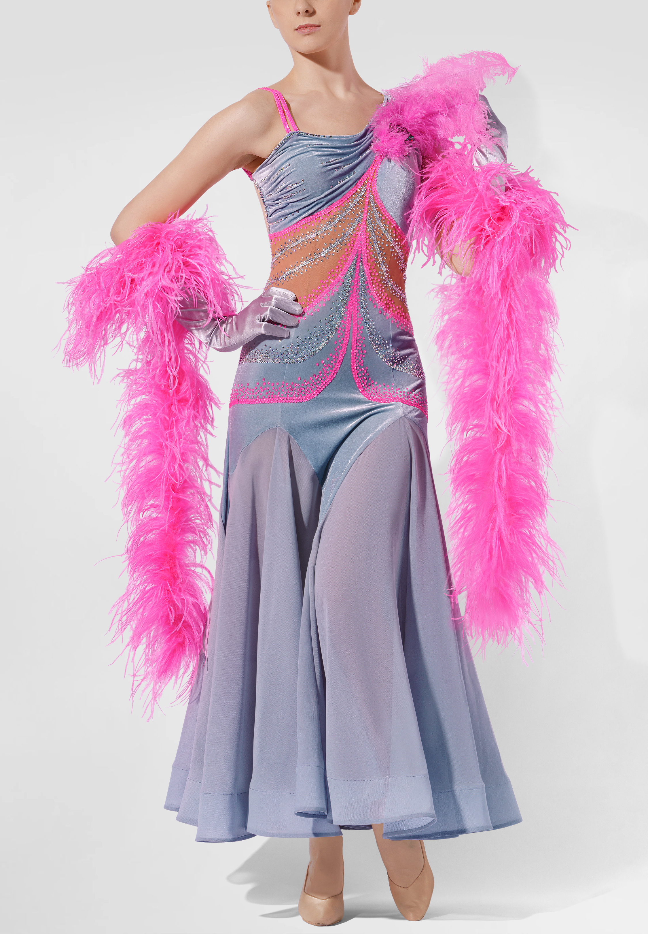 Feather Mist Ballroom Gown RS-B250055