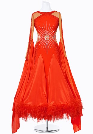 Radiant Blaze Ballroom Gown MF-B0341