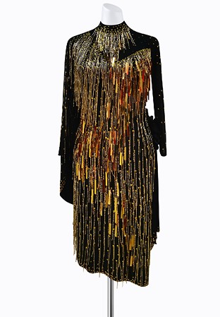 Radiant Fringe Latin Dress AML3504