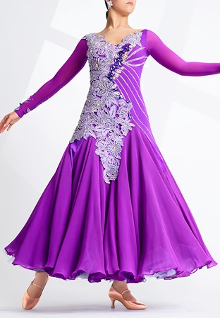 Radiant Orchid Ballroom Dance Gown PCWB21084