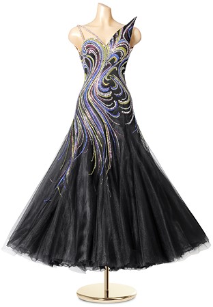 Splendid Crystal Swirl Ballroom Gown PCWB19147