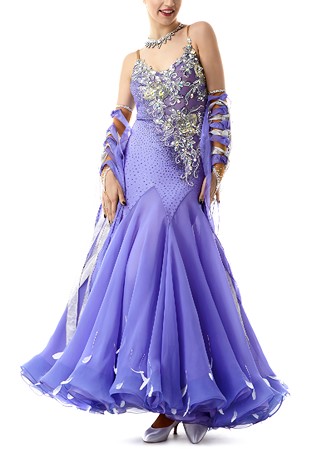 Romantic Blooming Ballroom Performance Gown PCWB18032
