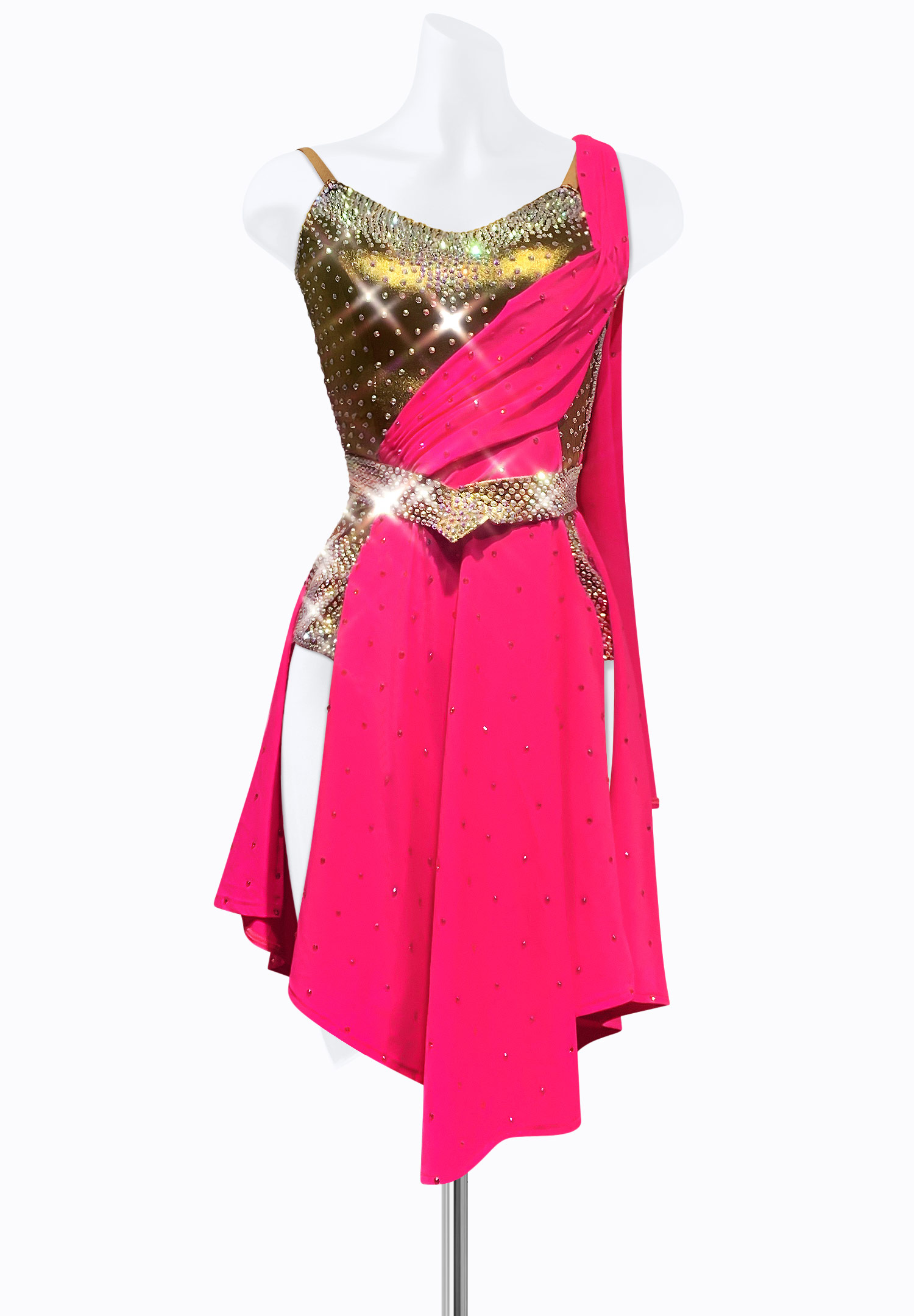 Ruched Charm Latin Dress PR-L215040