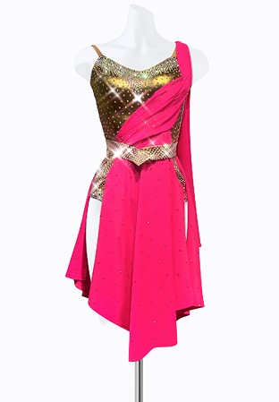 Ruched Charm Latin Dress PR-L215040