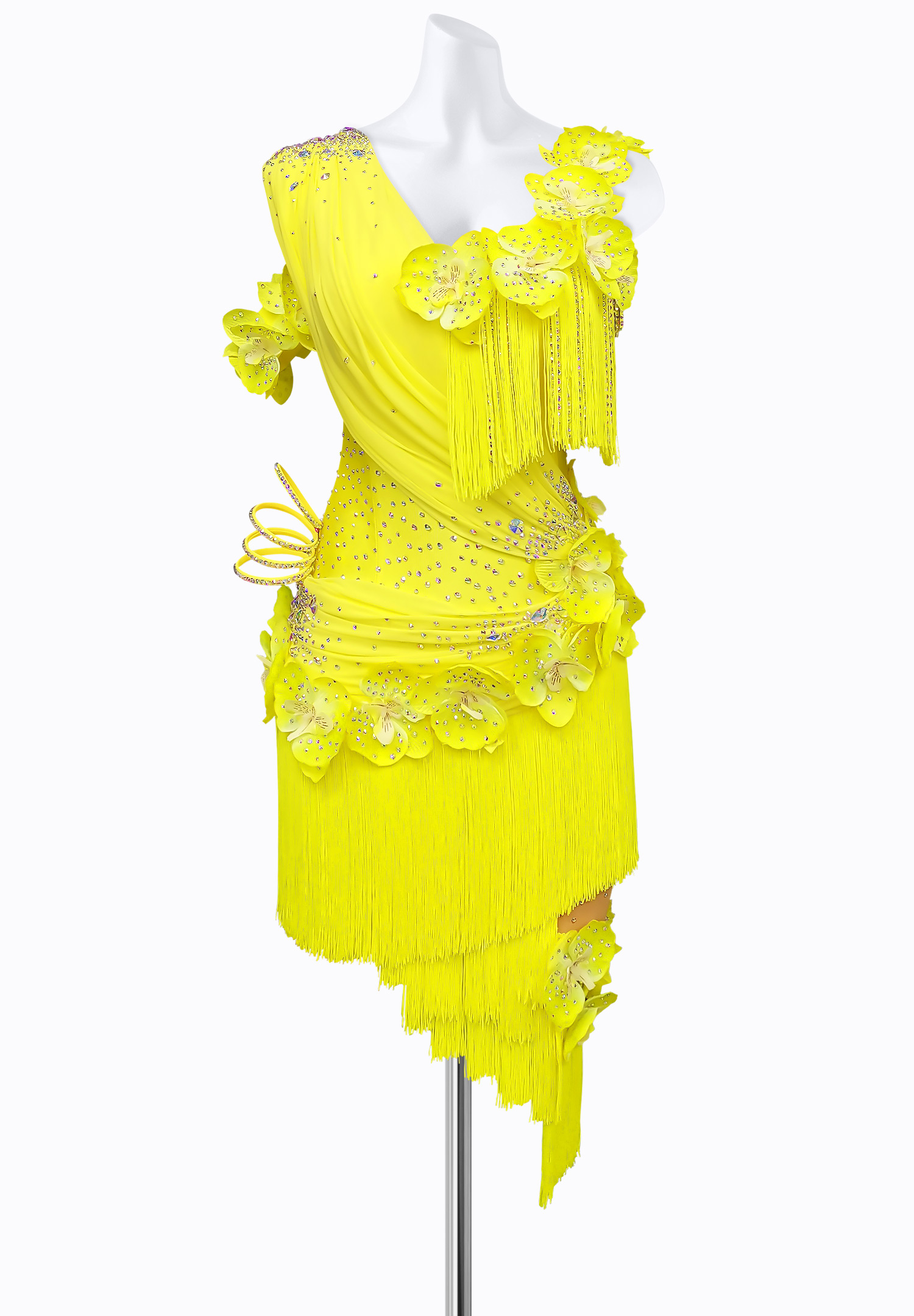 Ruched Orchid Latin Dress AM-L3534