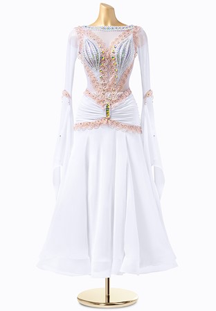 Ruched Pearl Ballroom Gown PCWB202206