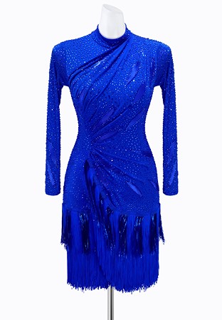 Ruched Wave Latin Dress AM-L3688